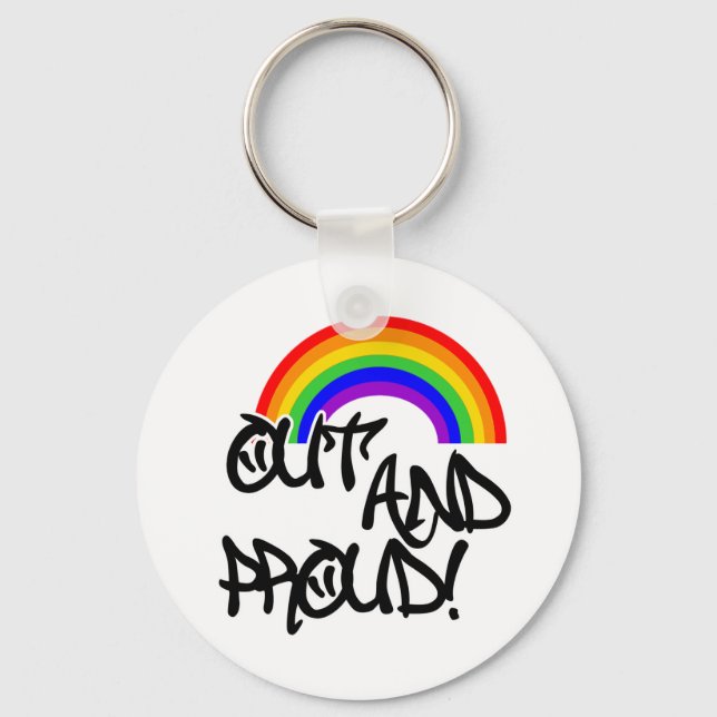 Out and Proud Keychain (Front)