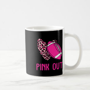 Out Breast Cancer Awareness Bleached Football Mom Coffee Mug