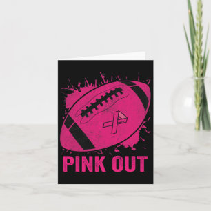 Out Breast Cancer Awareness Football Breast Cancer Card