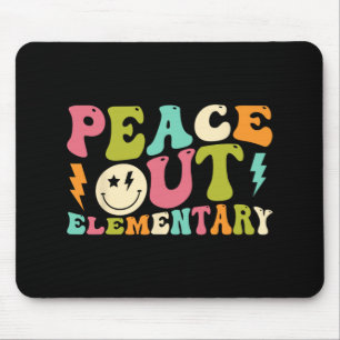 Out Elementary Groovy Graduation Last Day Of Schoo Mouse Pad