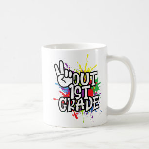 Out First 1st Grade Cl Of 2023 - Happy Last Day Coffee Mug