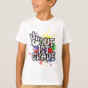 Out First 1st Grade Cl Of 2023 - Happy Last Day  T-Shirt