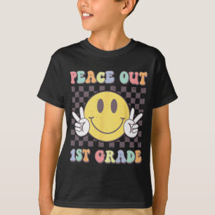 Out First Grade Cute Groovy Last Day Of 1st Grade T-Shirt