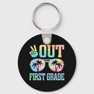 Out First Grade Last Day Of School Graduation Gift Keychain