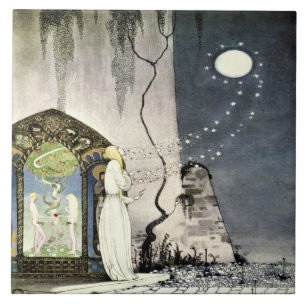 Out Flew the Moon Magical Fairytale Kay Nielson Tile