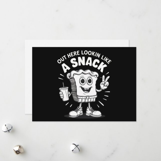 Out Here Lookin Like A Snack Christmas Tree Cake  Holiday Card (Front/Back In Situ)