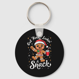 Out Here Looking Like A Snack Christmas Funny Bouj Keychain