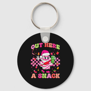 Out Here Looking Like A Snack Christmas Tree Cake  Keychain