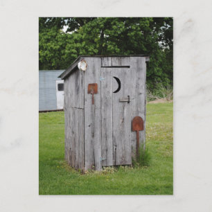 Out House Stands Ready Postcard