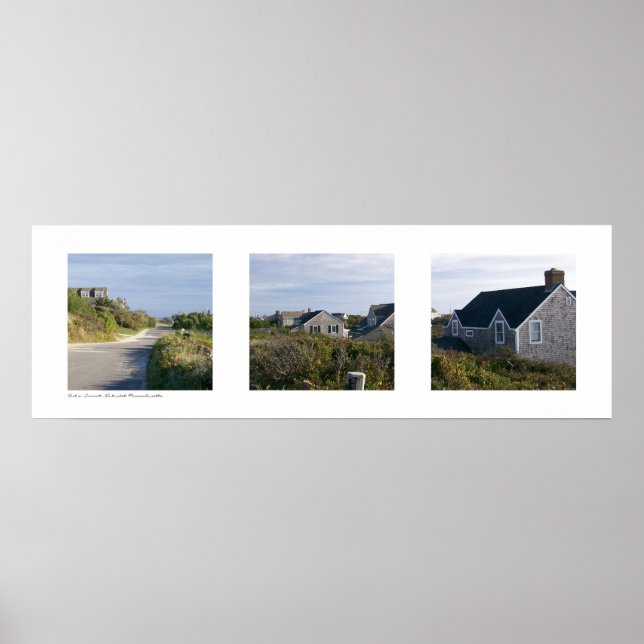 Out in Sconset, Nantucket, Massachusetts Triptych Poster (Front)
