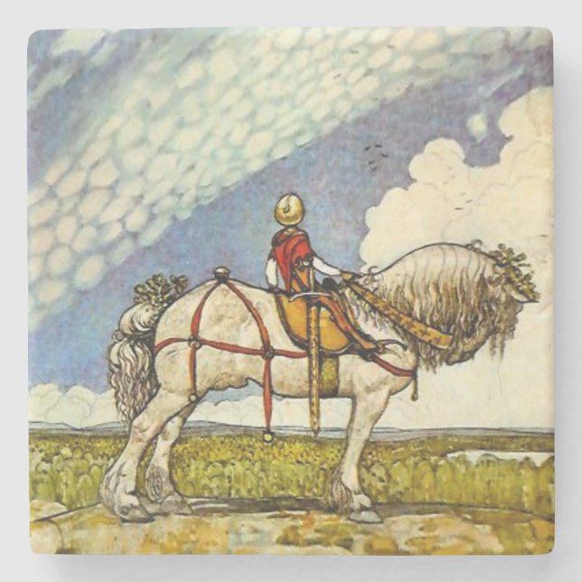 “Out Into the Wide World” by John Bauer Stone Coaster (Front)
