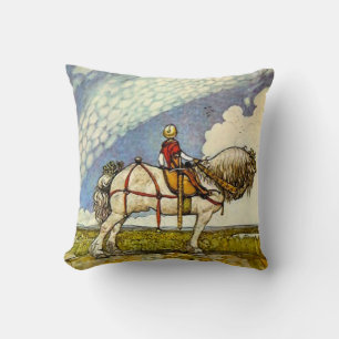 “Out Into the Wide World” by John Bauer Throw Pillow