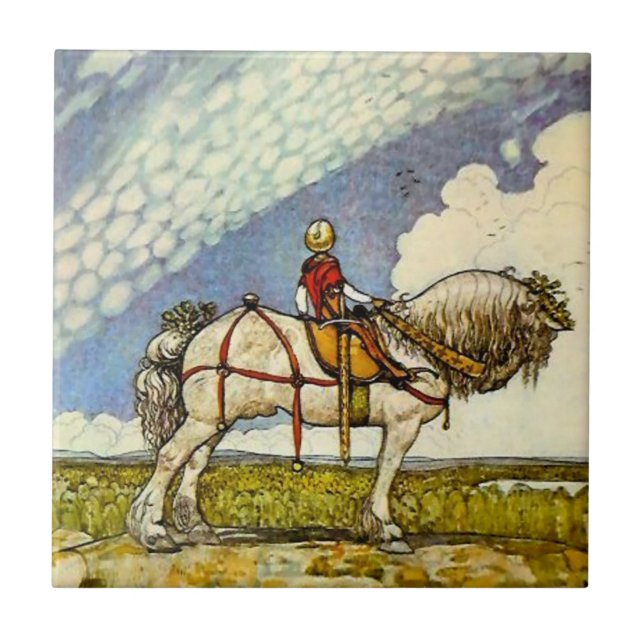 “Out Into the Wide World” by John Bauer Tile (Front)