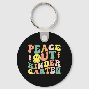 Out Kindergarten Groovy Graduation Last Day Of Sch Keychain