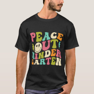 Out Kindergarten Groovy Graduation Last Day Of Sch T-Shirt