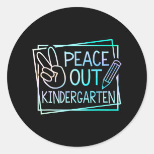 Out Kindergarten Last Day Of School Summer Break 2 Classic Round Sticker