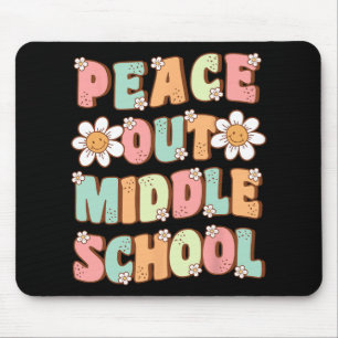 Out Middle School Graduation Groovy Last Day Of Sc Mouse Pad