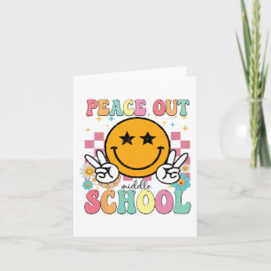 Out Middle School Groovy Graduation Last Day Of Sc Card