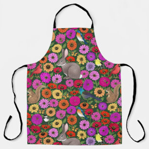 out my window… birds, bees, bunnies, butterflies apron