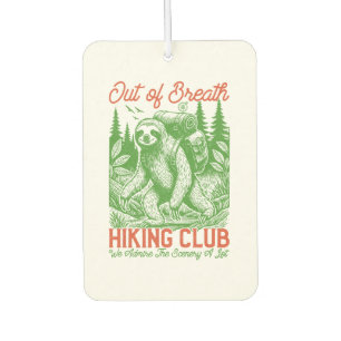 Out of Breath Funny Sloth Hiking Club Air Freshener