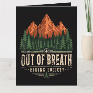 Out Of Breath Hiking Society Card