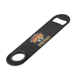 Out of Breath Hiking Society Funny Hiking Bar Key