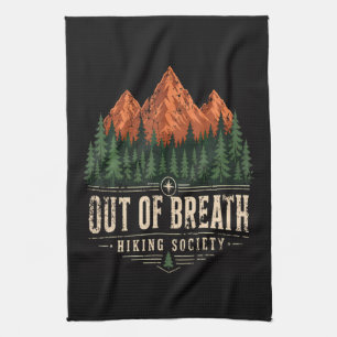 Out Of Breath Hiking Society Kitchen Towel