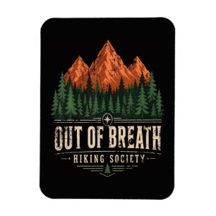 Out Of Breath Hiking Society Magnet