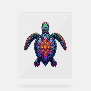 Out Of Breath Hiking Society Turtle T-Shirt Acrylic Sign