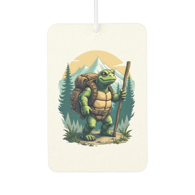 Out Of Breath Hiking Society Turtle T-Shirt Air Freshener (Front)