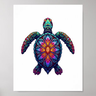 Out Of Breath Hiking Society Turtle T-Shirt Poster