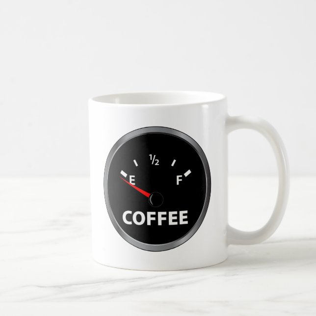 Out of Coffee Fuel Gauge Mug (Right)