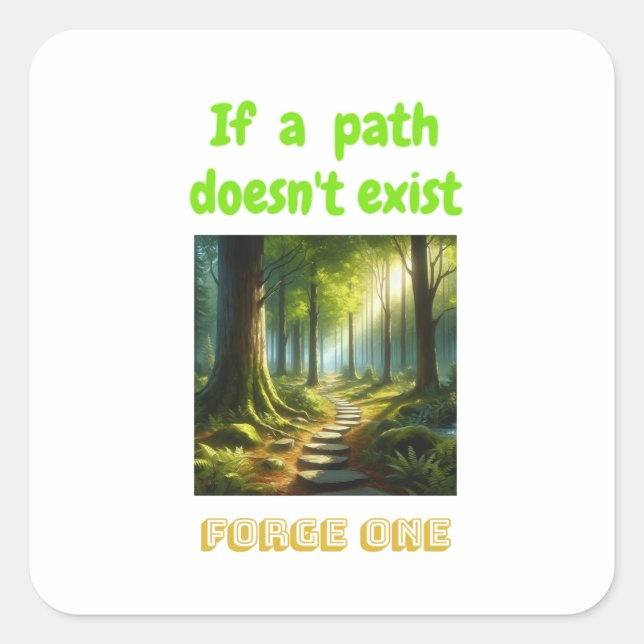 Out of Darkness, We Forge Our Path Square Sticker (Front)