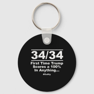 Out Of First Time Trump Scores 100% Ny Trial Guilt Keychain