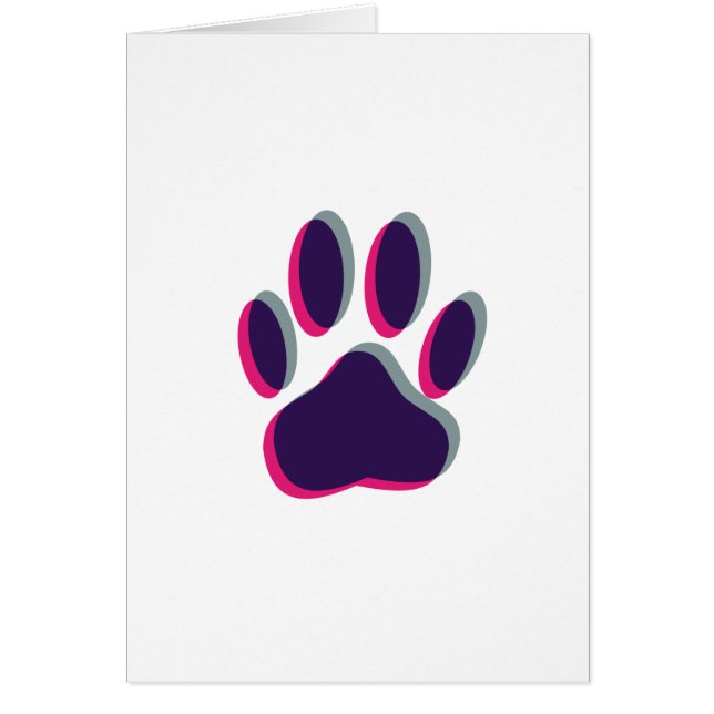 Out of Focus Dog Paw Print (Front)