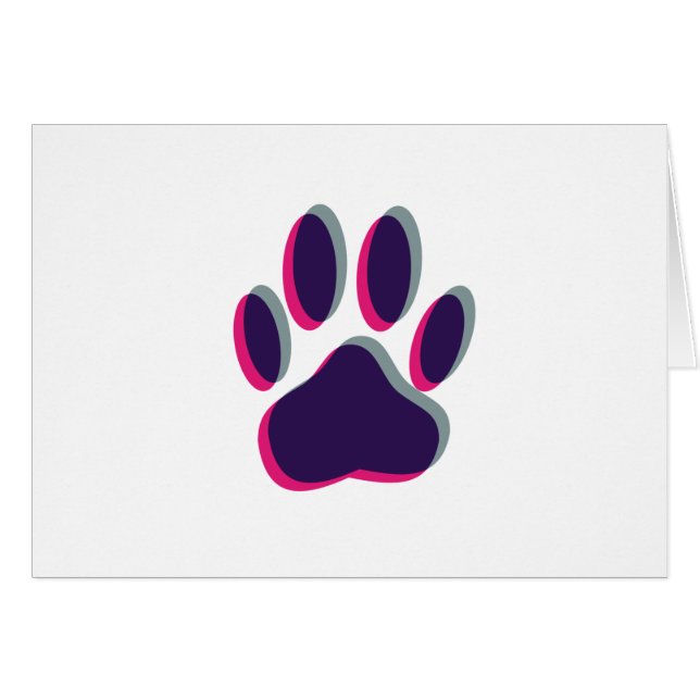Out of Focus Dog Paw Print (Front Horizontal)