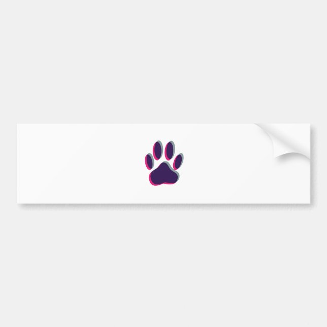 Out of Focus Dog Paw Print Bumper Sticker (Front)