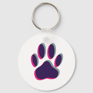 Out of Focus Dog Paw Print Keychain