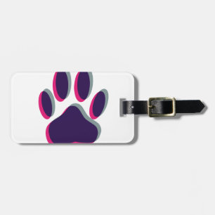 Out of Focus Dog Paw Print Luggage Tag