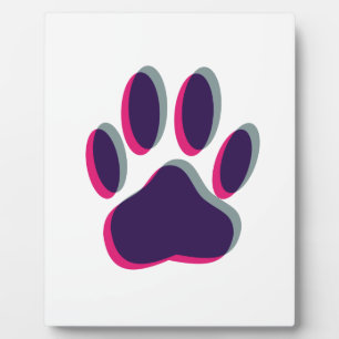 Out of Focus Dog Paw Print Plaque