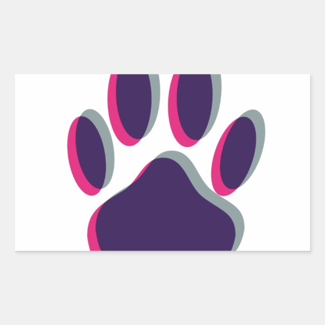 Out of Focus Dog Paw Print Sticker (Front)