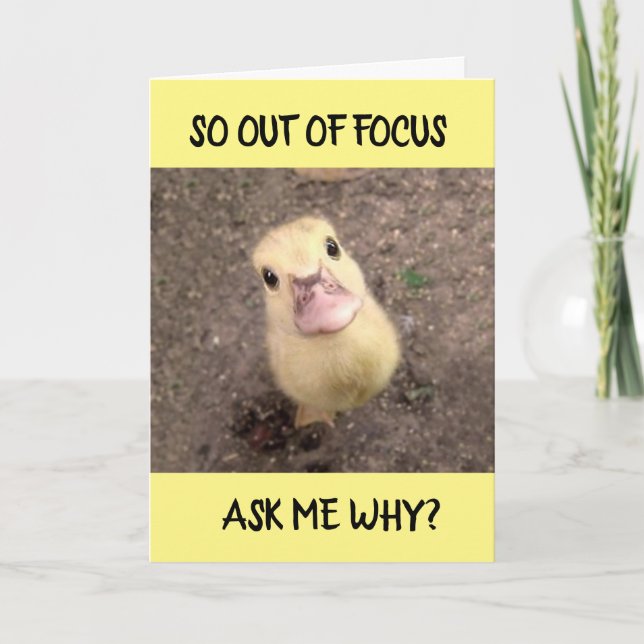 *OUT OF FOCUS** FOR I **MISS YOU** CARD (Front)