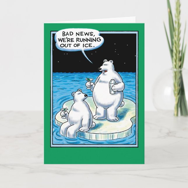 Out Of Ice Funny Card (Front)