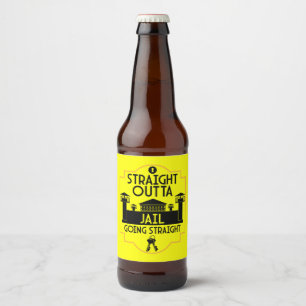 Out Of Jail Prison Release Gift  Beer Bottle Label