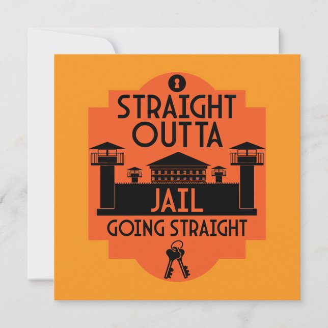 Out Of Jail Prison Release Gift  Card (Front)