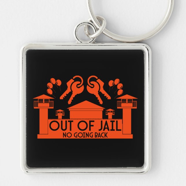 Out Of Jail Prison Release Gift Keychain (Front)