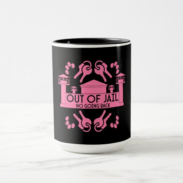 Out Of Jail Prison Release Gift Mug (Center)