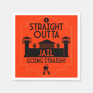 Out Of Jail Prison Release Gift Napkin