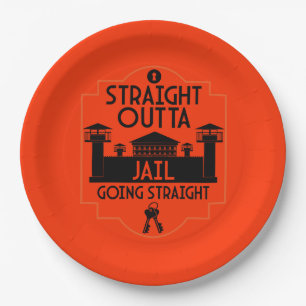 Out Of Jail Prison Release Gift Paper Plate
