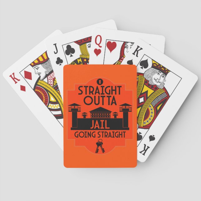 Out Of Jail Prison Release Gift  Playing Cards (Back)